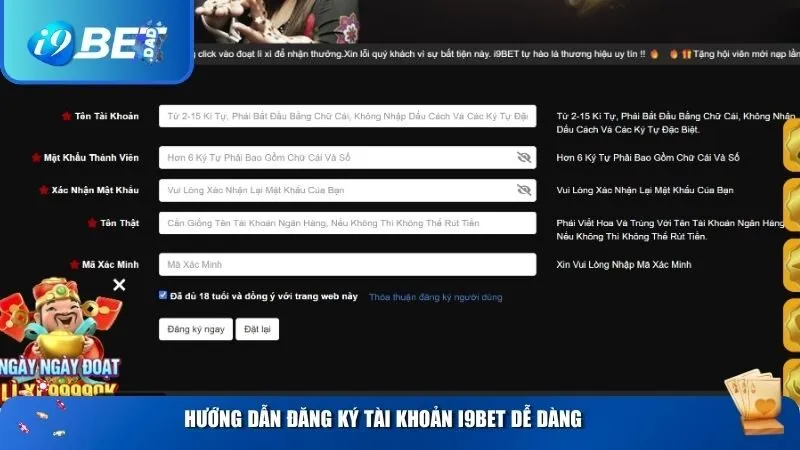 Hướng dẫn đăng ký tài khoản i9bet dễ dàng
